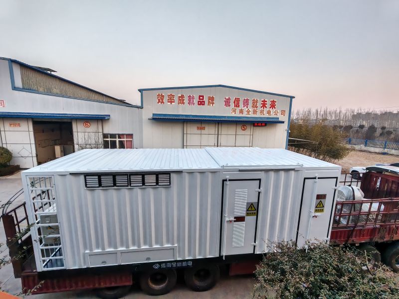 3150kva箱（xiāng）變配1250kw正壓防爆變頻調速電機發往靖邊鑽井現（xiàn）場